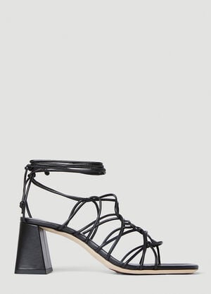 BY FAR Alexander Strappy Heeled Sandals Black byf0252027
