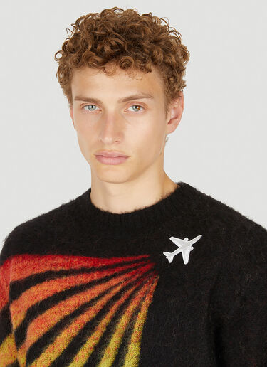Graphic Crewneck Sweater Casablanca Graphic Crewneck Sweater Black cbl0150004