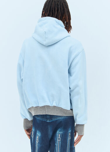 Zip Hybrid Hooded Sweatshirt Charlie Constantinou Zip Hybrid Hooded Sweatshirt Blue cco0156007