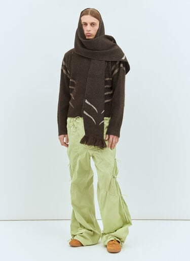 Charlie Constantinou Plated Pullover Hooded Sweater Brown cco0158004