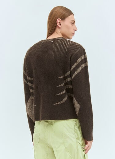 Charlie Constantinou Plated Pullover Hooded Sweater Brown cco0158004