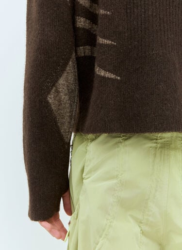 Charlie Constantinou Plated Pullover Hooded Sweater Brown cco0158004