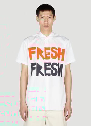 Comme des Garçons SHIRT x Brett Westfall Text Print Shirt White cdg0152015