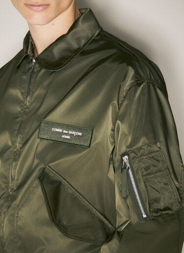 Comme des Garçons Homme 나일론 트윌 봄버 재킷 그린 cdh0158003