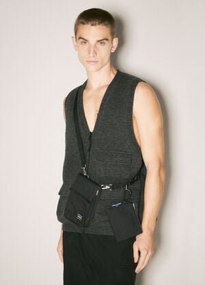 Comme des Garçons Homme 로고 패치 크로스바디 백 블랙 cdh0158004