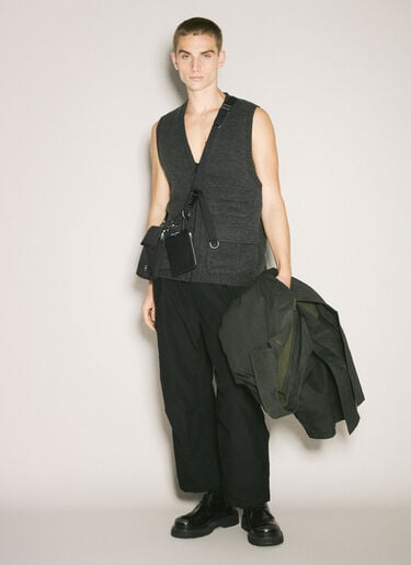 Comme des Garçons Homme ロゴパッチクロスボディバッグ ブラック cdh0158004