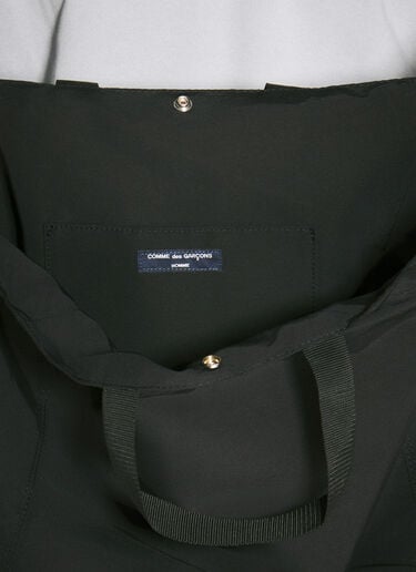 Logo Print Tote Bag Comme des Garçons Homme Logo Print Tote Bag Black cdh0158008