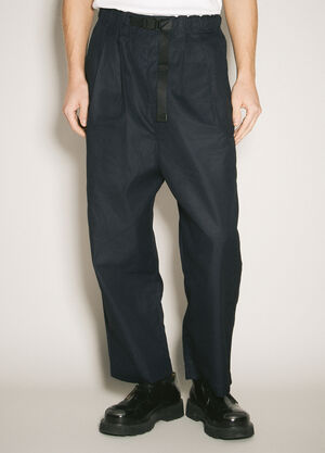 Comme des Garçons Homme 棉质混纺束带长裤  藏蓝色 cdh0158011