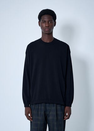 Comme des Garçons Homme 로고 프린트 면 스웨터  블랙 cdh0160006