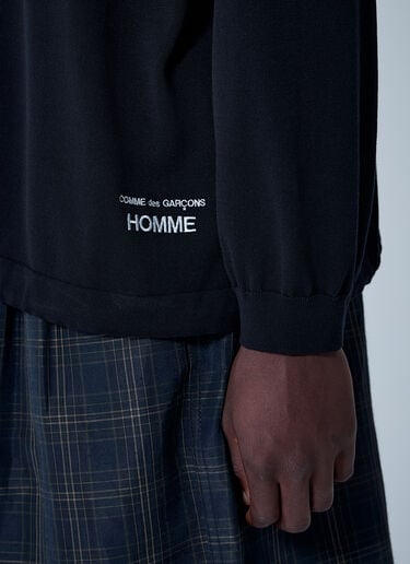Comme des Garçons Homme 徽标印花棉质针织衫  黑色 cdh0160006