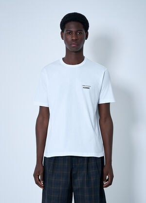 Comme des Garçons Homme 로고 모티프 티셔츠 화이트 cdh0160007