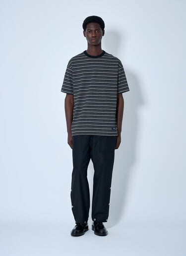 Comme des Garçons Homme Striped Logo Motif T-Shirt Black cdh0160009