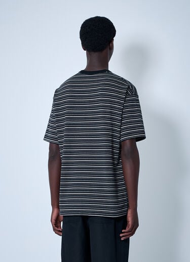 Comme des Garçons Homme Striped Logo Motif T-Shirt Black cdh0160009