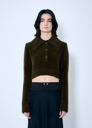 Cecilie Bahnsen Calla Sweater Green cec0259005