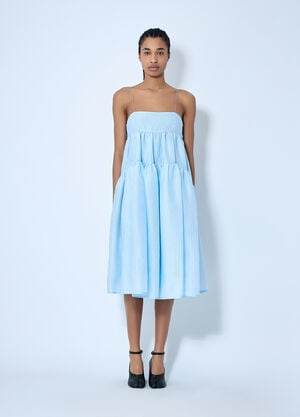 Cecilie Bahnsen Layered Midi Dress Light Blue cec0260002