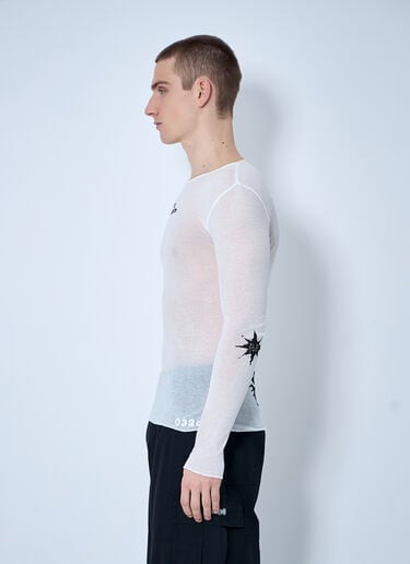 032C Knit Logo Print Top White cee0160007