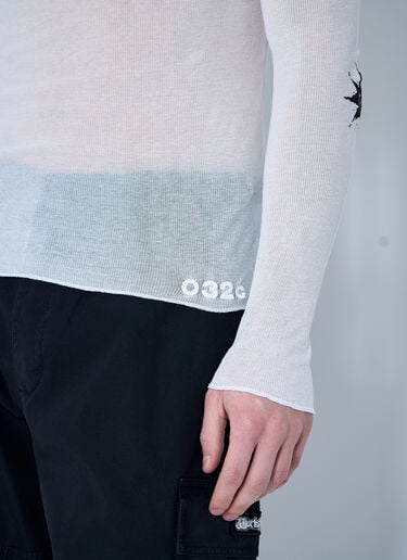 032C Knit Logo Print Top White cee0160007