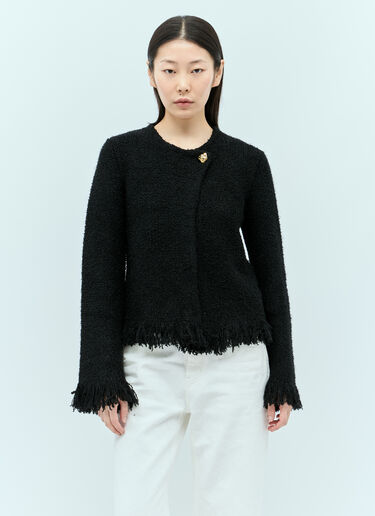 상단 버튼 칼라리스 쇼트 재킷 Chloé 상단 버튼 칼라리스 쇼트 재킷 블랙 chl0255004