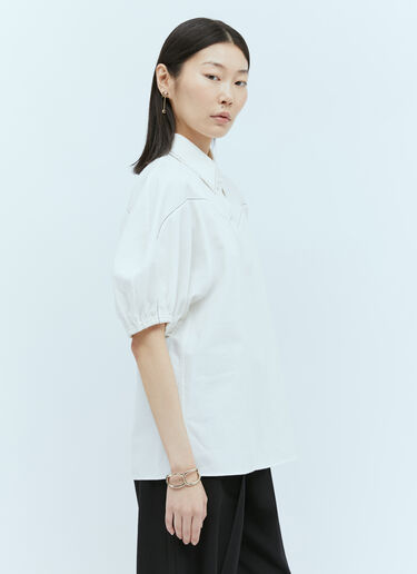 Chloé 벌룬 소매 탑 화이트 chl0255013