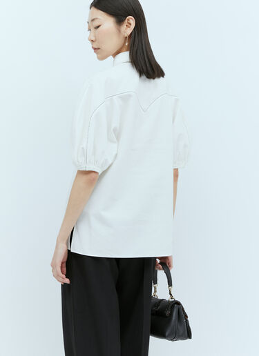 Chloé 벌룬 소매 탑 화이트 chl0255013