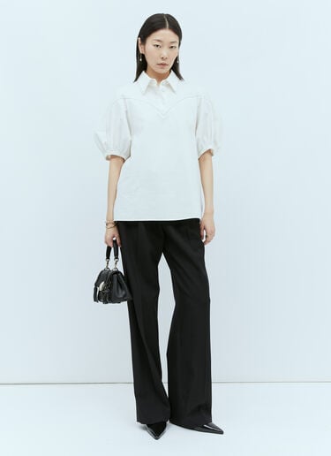 Chloé 벌룬 소매 탑 화이트 chl0255013
