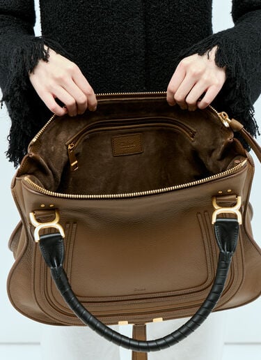 Chloé Large Marcie Double Tote Bag Brown chl0255048