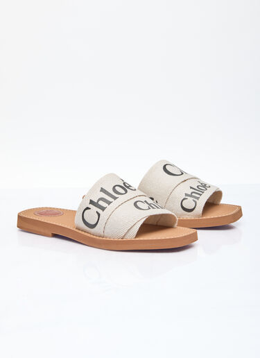 Chloé Woody Slides Beige chl0256014