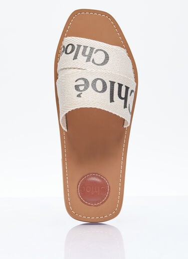 Chloé Woody Slides Beige chl0256014