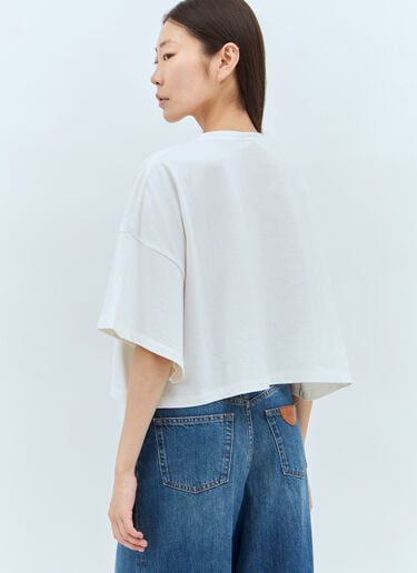 クロップド ボクシーロゴTシャツ Chloé クロップド ボクシーロゴTシャツ ホワイト chl0257012