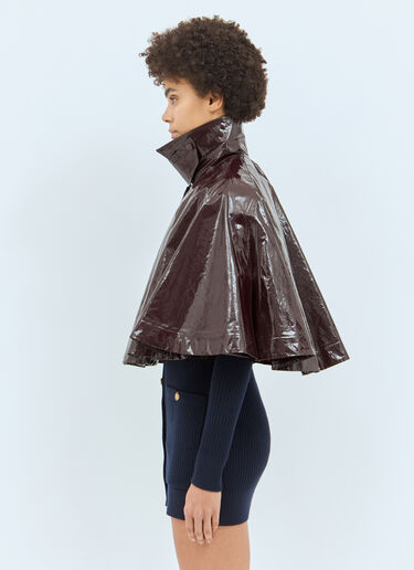 Chloé Lacquered Cropped Poncho Brown chl0258010