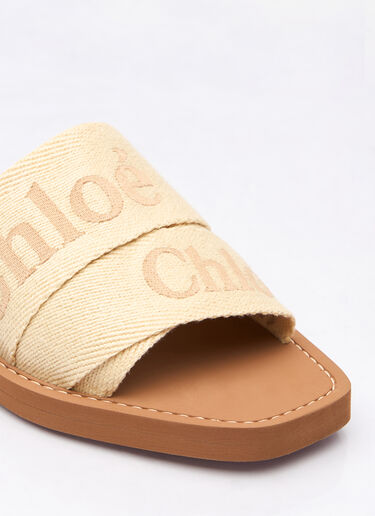 Chloé Woody Slides Beige chl0258019