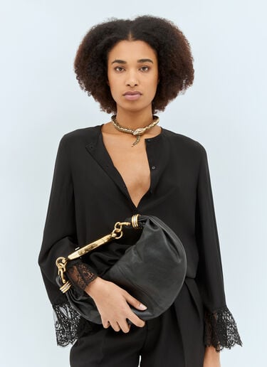 Chloé 스몰 팔찌 호보 핸드백 블랙 chl0258044