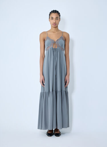 Chloé シルクマキシドレス グレー chl0259002