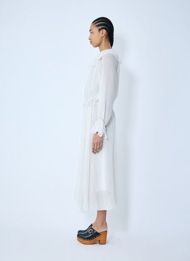 Gathered Silk Dress Chloé Gathered Silk Dress White chl0259003
