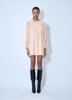 Chloé 개더드 실크 원피스  핑크 chl0259005