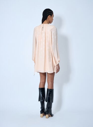 Chloé Gathered Silk Dress Pink chl0259005