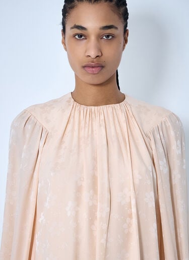 Chloé Gathered Silk Dress Pink chl0259005