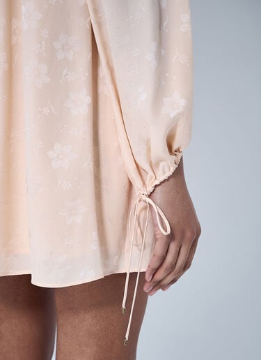 Chloé Gathered Silk Dress Pink chl0259005