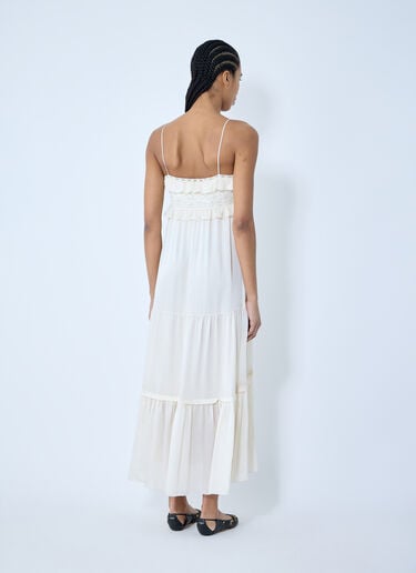 Chloé 真丝软缎长款连衣裙  白色 chl0259009