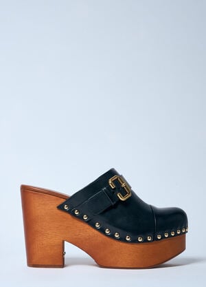 Chloé Jeannete Wedge Clogs Black chl0259030