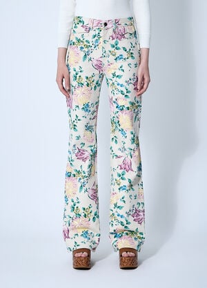 Chloé Floral Denim Jeans Blue chl0260004