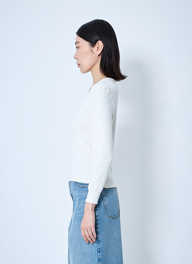 Chloé ヘンリー コットンジャージーシャツ  ホワイト chl0260005