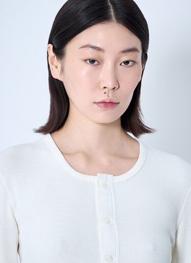 Chloé ヘンリー コットンジャージーシャツ  ホワイト chl0260005