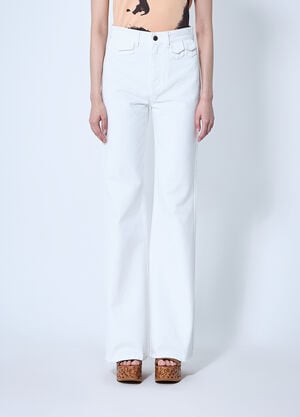 Chloé Denim Flare Jeans White chl0260010