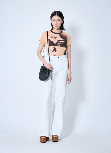Chloé 牛仔喇叭裤  白色 chl0260010