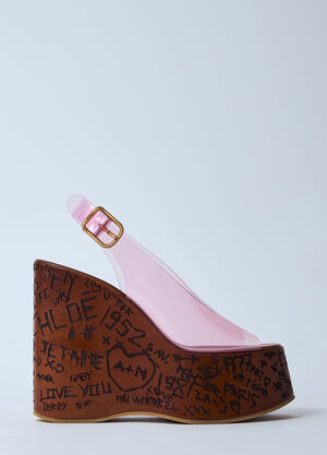 Chloé Maxime 坡跟凉鞋  粉色 chl0260017