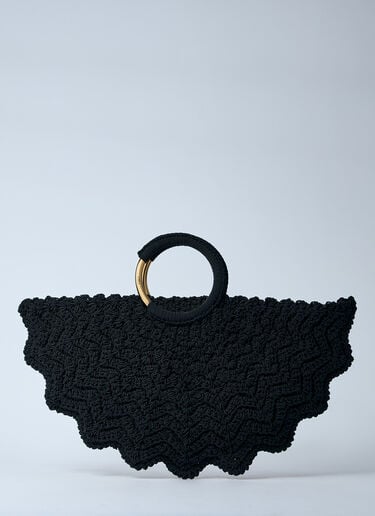 Chloé Small Bracelet Paravent Crochet Tote Bag Black chl0260027