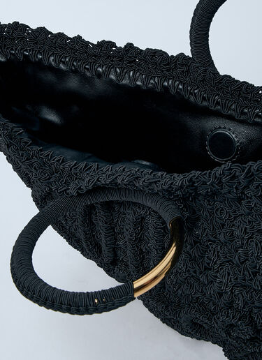 Small Bracelet Paravent Crochet Tote Bag Chloé Small Bracelet Paravent Crochet Tote Bag Black chl0260027