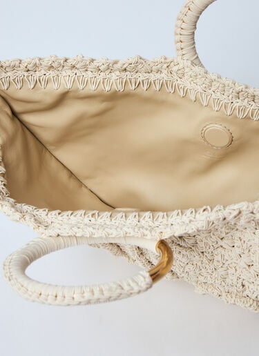 Small Bracelet Paravent Crochet Tote Bag Chloé Small Bracelet Paravent Crochet Tote Bag Ivory chl0260028