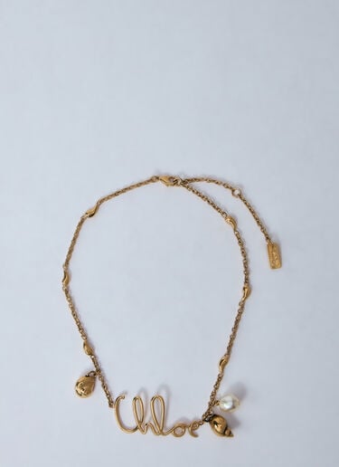Chloé 徽标图案项链  金色 chl0260034